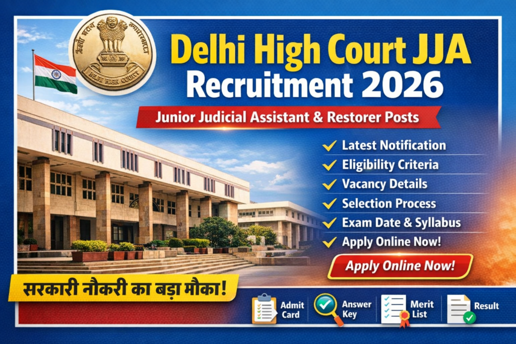 Delhi High Court JJA Recruitment 2026