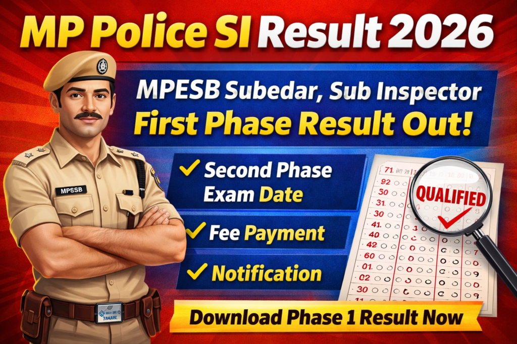 MP Police SI Result 2026